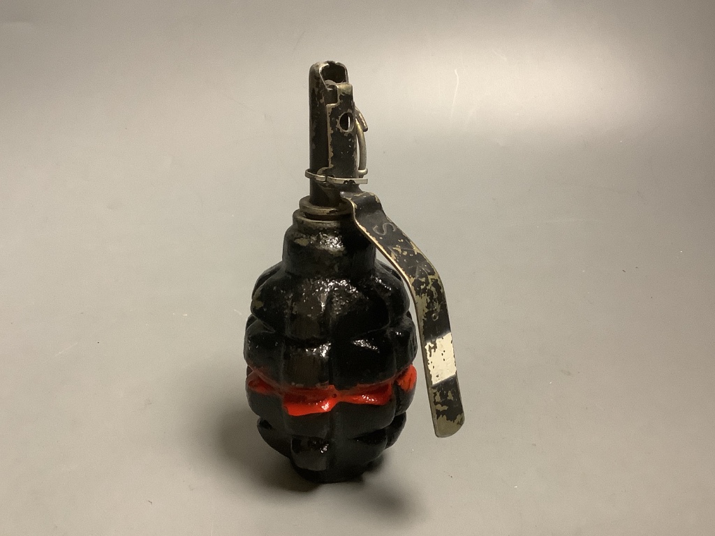 An inert WWII Polish F1 practice grenade. Please note - only available to UK buyers. Collection only - postage not available.